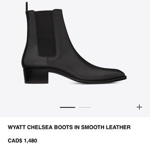 Saint Laurent Wyatt Chelsea Boots in Smooth Leather